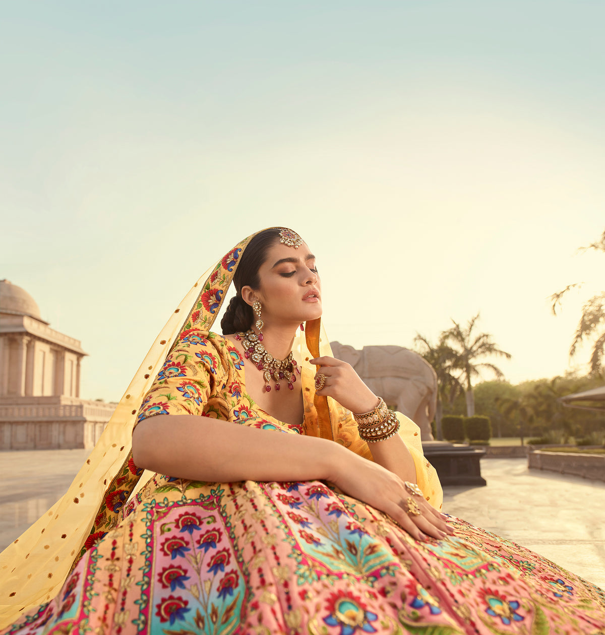 Beautiful Yellow Lehenga choli For Wedding Buy Now - Joshindia