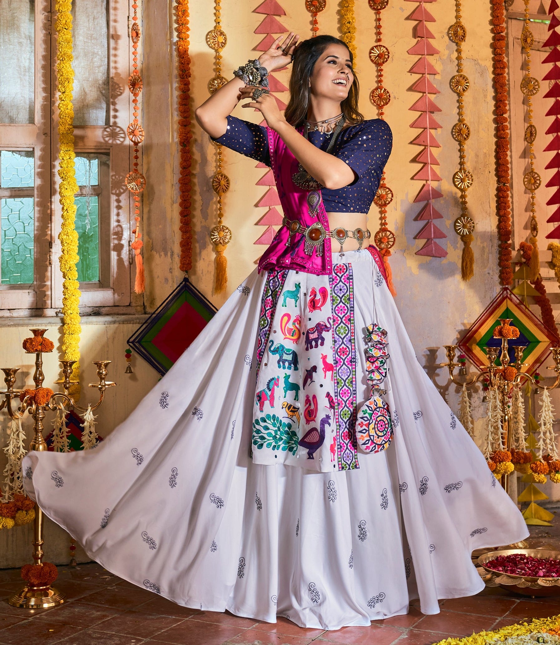 dandiya dress for ladies Chania Choli Set Traditional Garba Dandiya Dance Costume