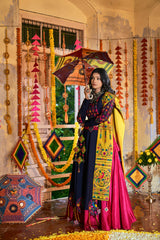 Buy Latest Silk Blue Navratri Special Lehenga Choli Online - Joshindia