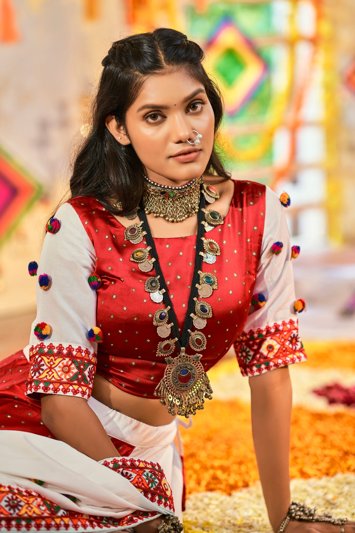 Multi Color Navratri Lehenga Choli Buy Online - Joshindia