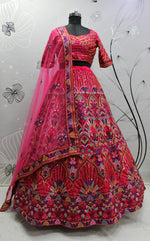 Latest Designer Deep Pink Color Lehenga Choli For Party Look - Joshindia