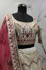 Designer Whitw Color Lehenga Choli For Wedding Look - Joshindia