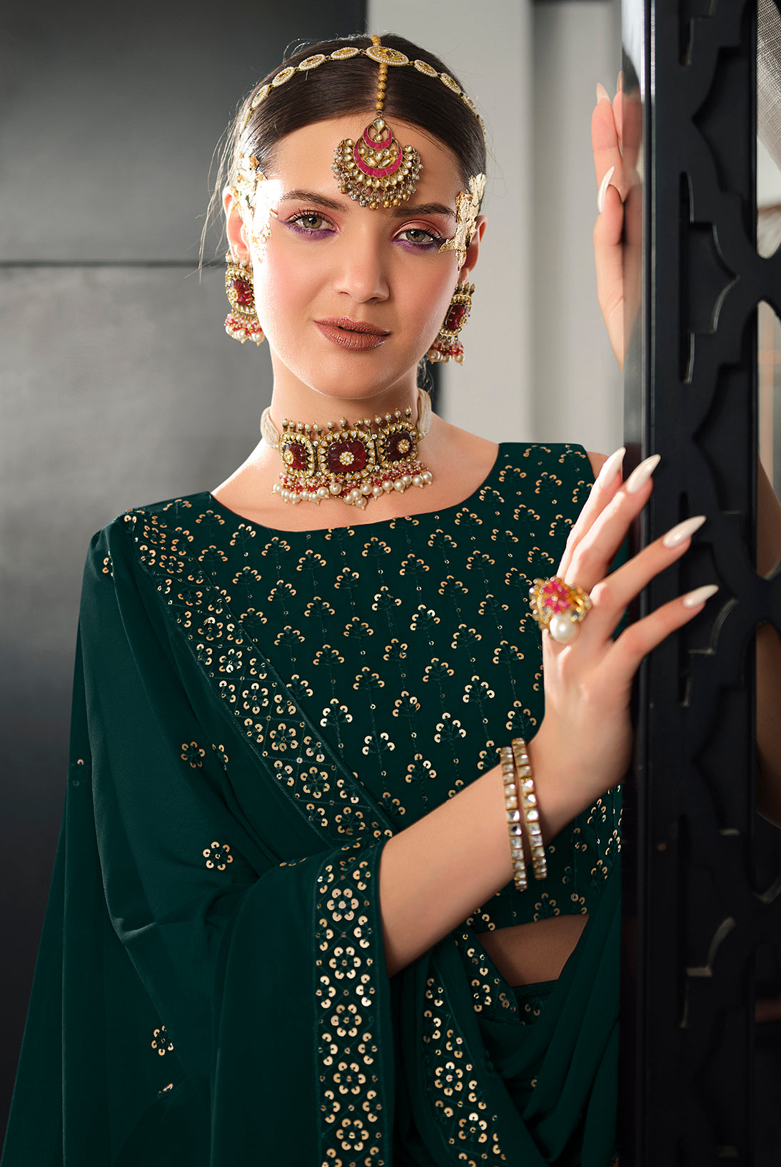 Green Color lehenga choli for women Buy Online