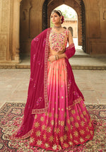 Beautiful Pink Color Lehenga Choli For Wedding - Joshindia