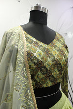 Beautiful Pista Color Lehenga Choli For Wedding - Joshindia