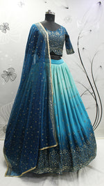 Beautiful Blue Color Lehenga Choli For Wedding - Joshindia