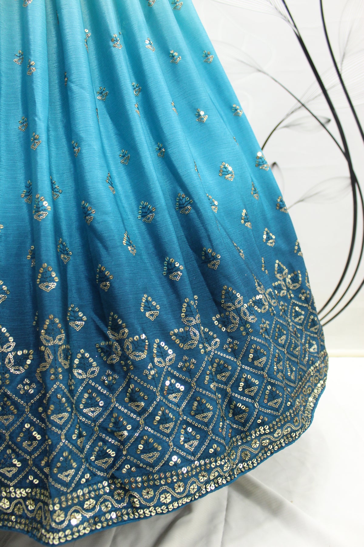 Beautiful Blue Color Lehenga Choli For Wedding - Joshindia