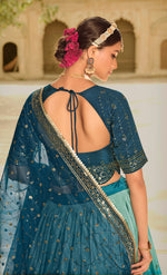 Beautiful Blue Color Lehenga Choli For Wedding - Joshindia