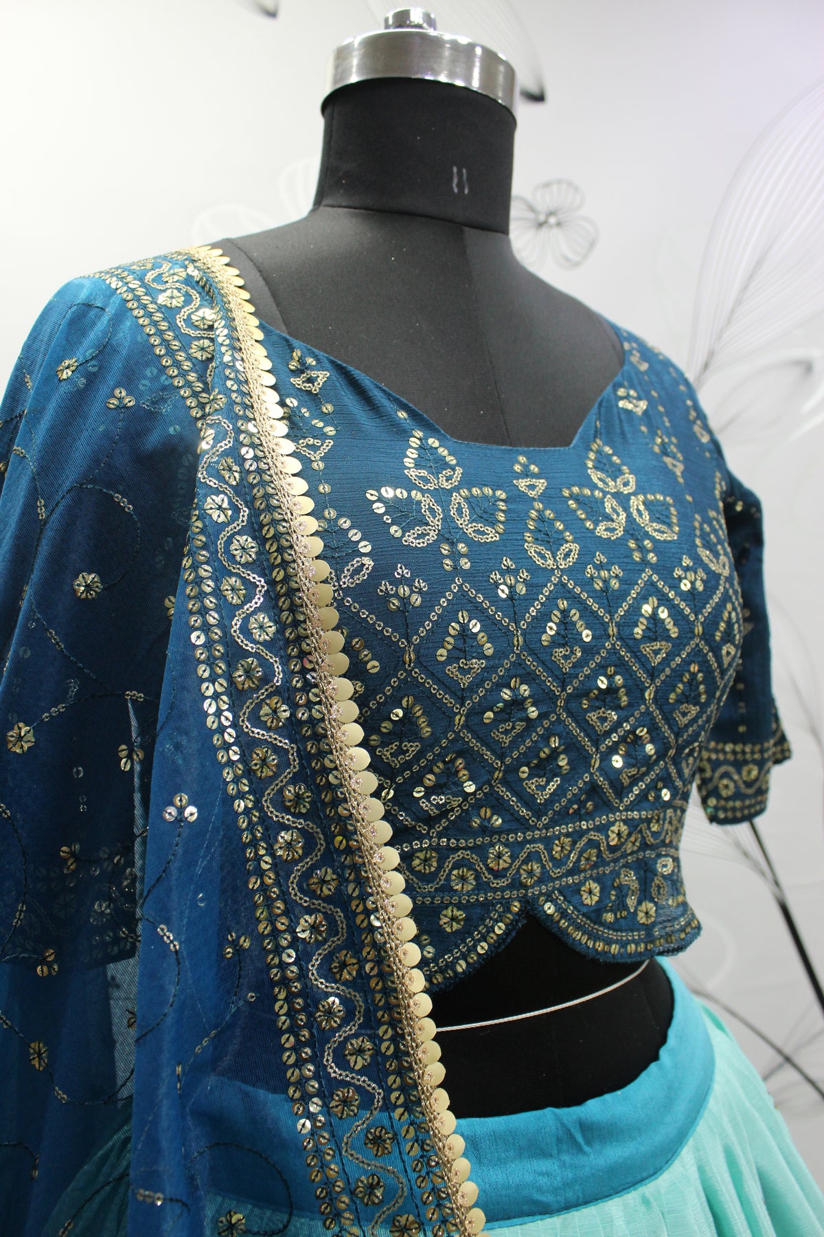 Beautiful Blue Color Lehenga Choli For Wedding - Joshindia