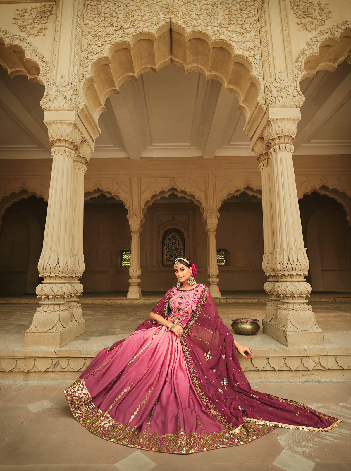 Amazing Pink Color Lehenga Choli For Wedding - Joshindia
