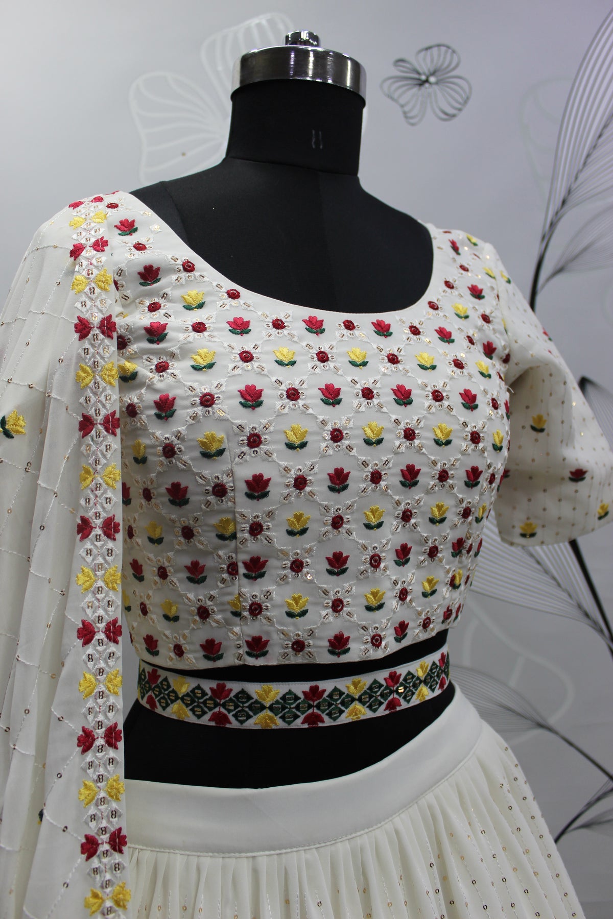 Gorgeous White Color Lehenga Choli For Wedding Occasion - Joshindia