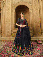 Gorgeous Blue Color Lehenga Choli For Wedding Occasion - Joshindia