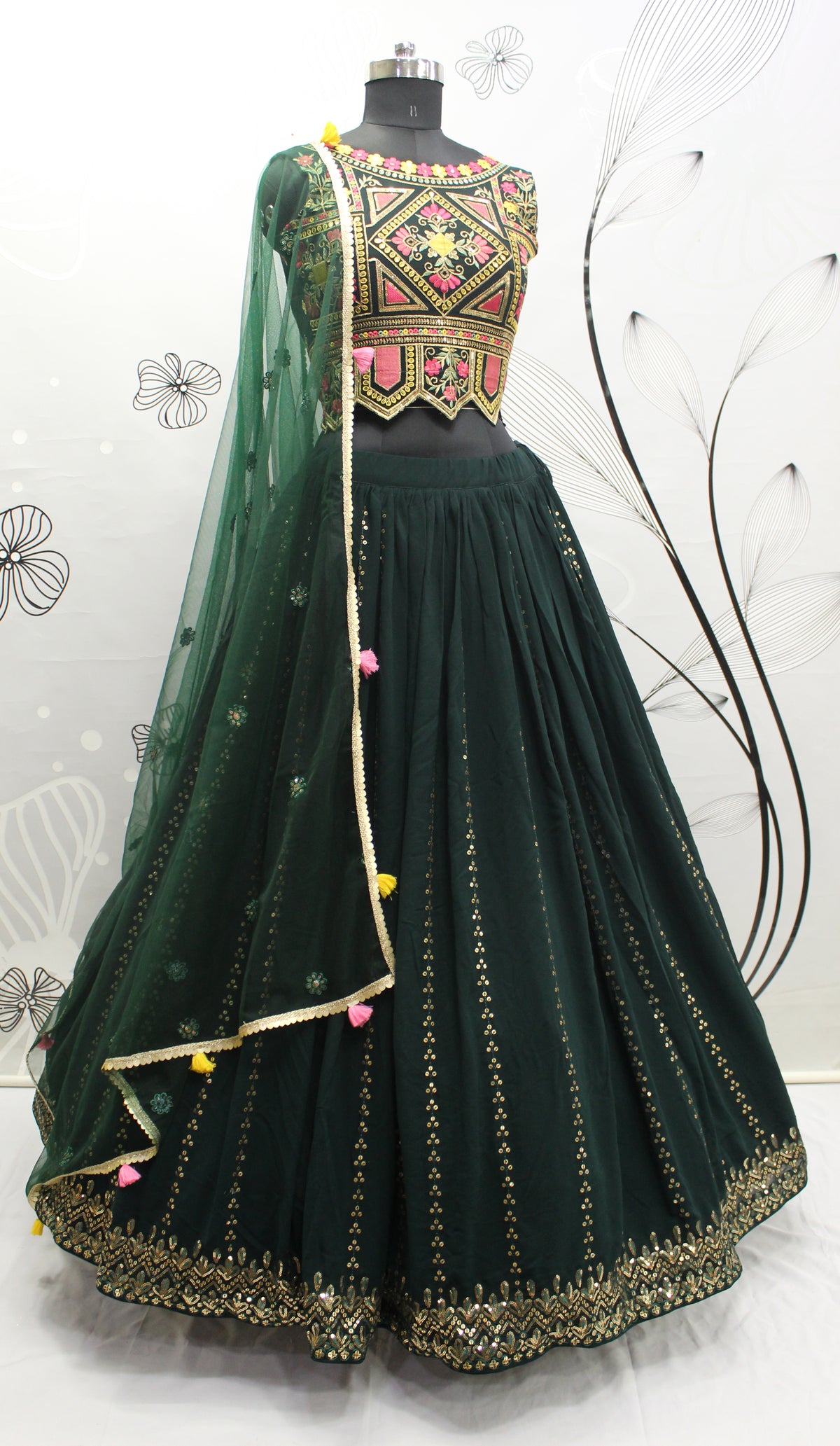 Amazing Green Color Lehenga Choli For Wedding - Joshindia