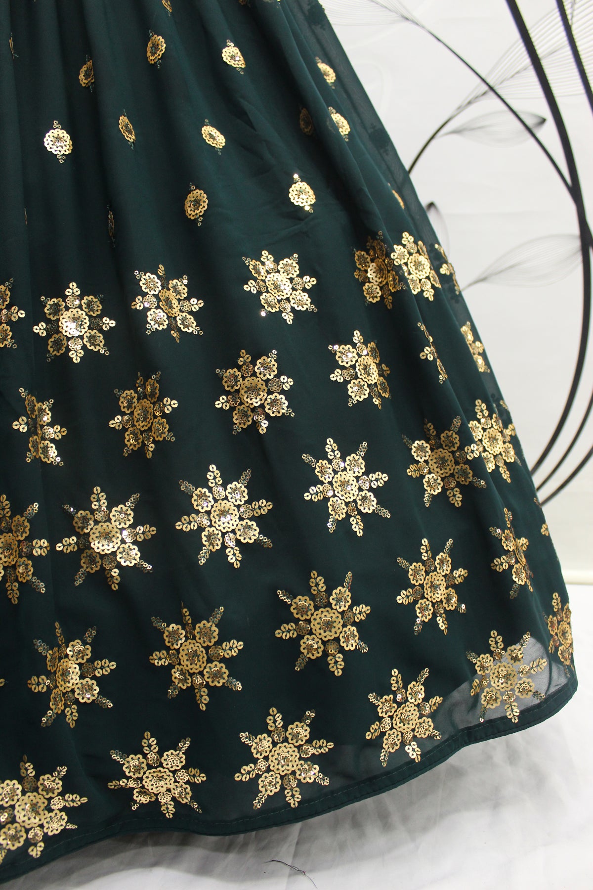Green Color Designer Embroidered Sequince Work Lehenga Choli - Joshindia
