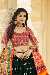 Green Color Designer Embroidered Sequince Work Lehenga Choli - Joshindia