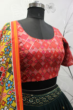 Green Color Designer Embroidered Sequince Work Lehenga Choli - Joshindia