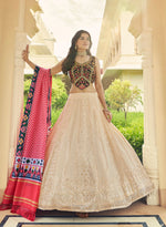 Beige Color Designer Embroidered Sequince Work Lehenga Choli - Joshindia