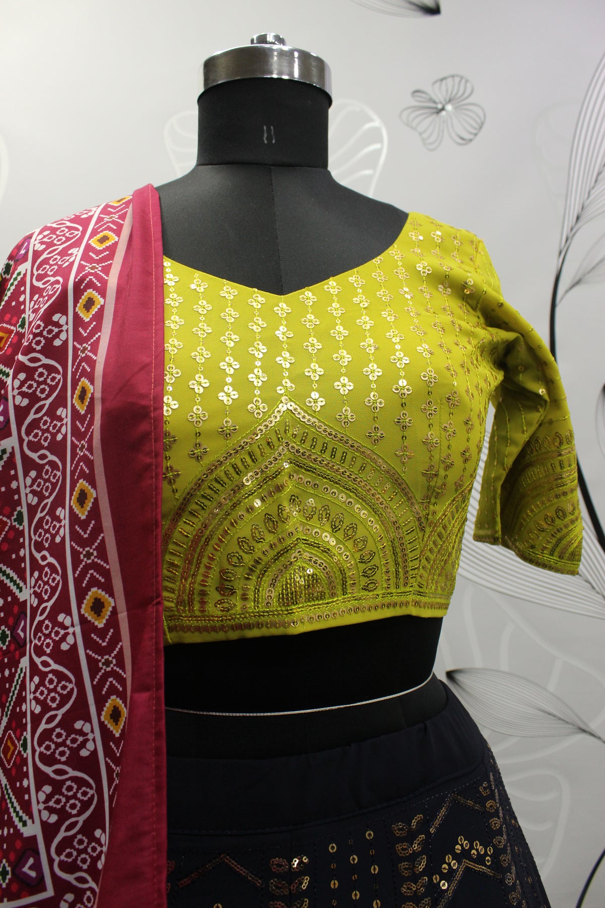 Navy Blue Color Designer Embroidered Sequince Work Lehenga Choli - Joshindia