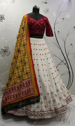 White Color Designer Embroidered Sequince Work Lehenga Choli - Joshindia