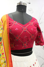 White Color Designer Embroidered Sequince Work Lehenga Choli - Joshindia