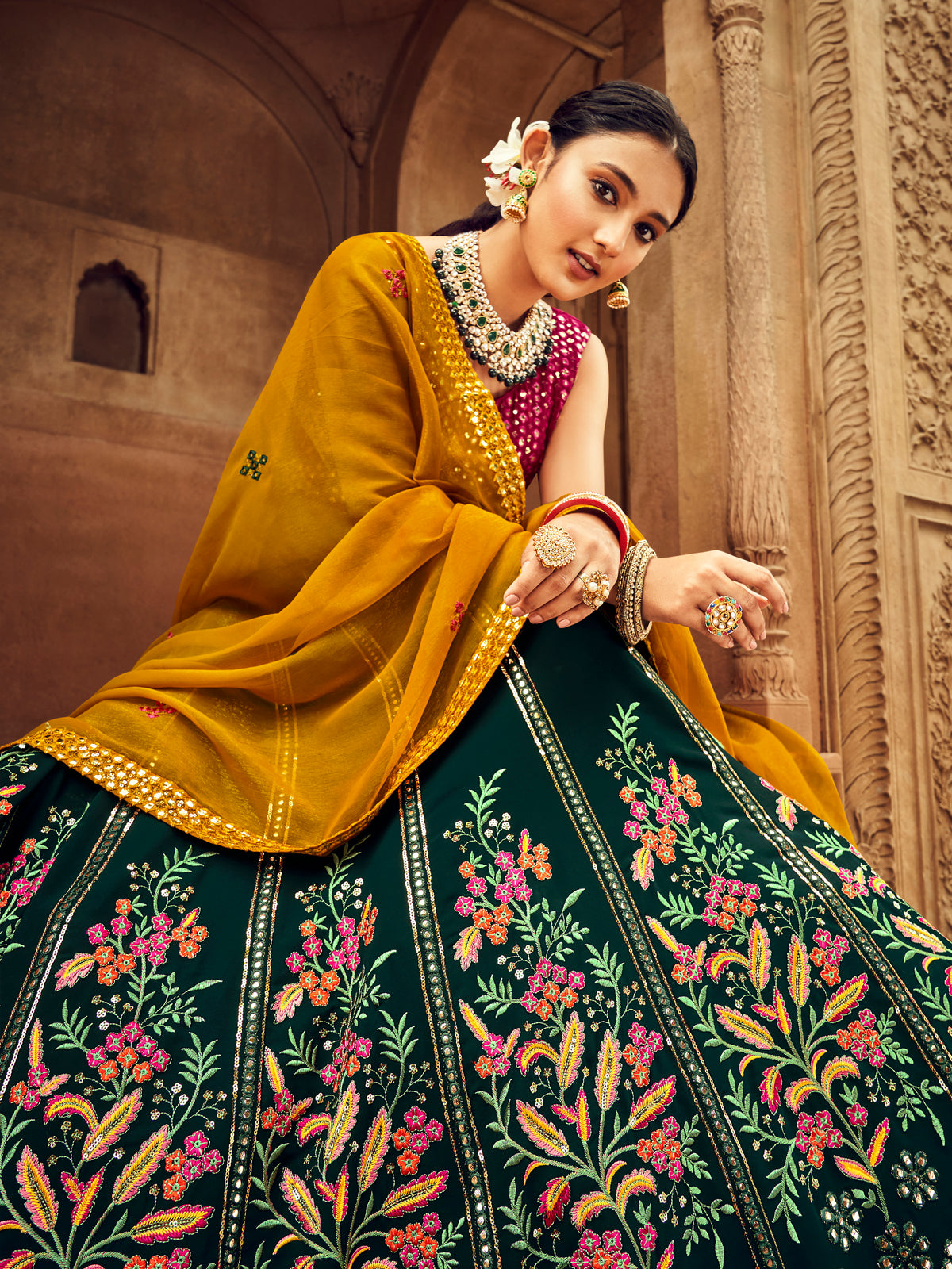 Glamorous Green Color Designer Lehenga Choli Buy Now - Joshindia
