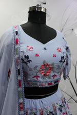 Stunning Sky Color Designer Lehenga Choli Buy Now - Joshindia