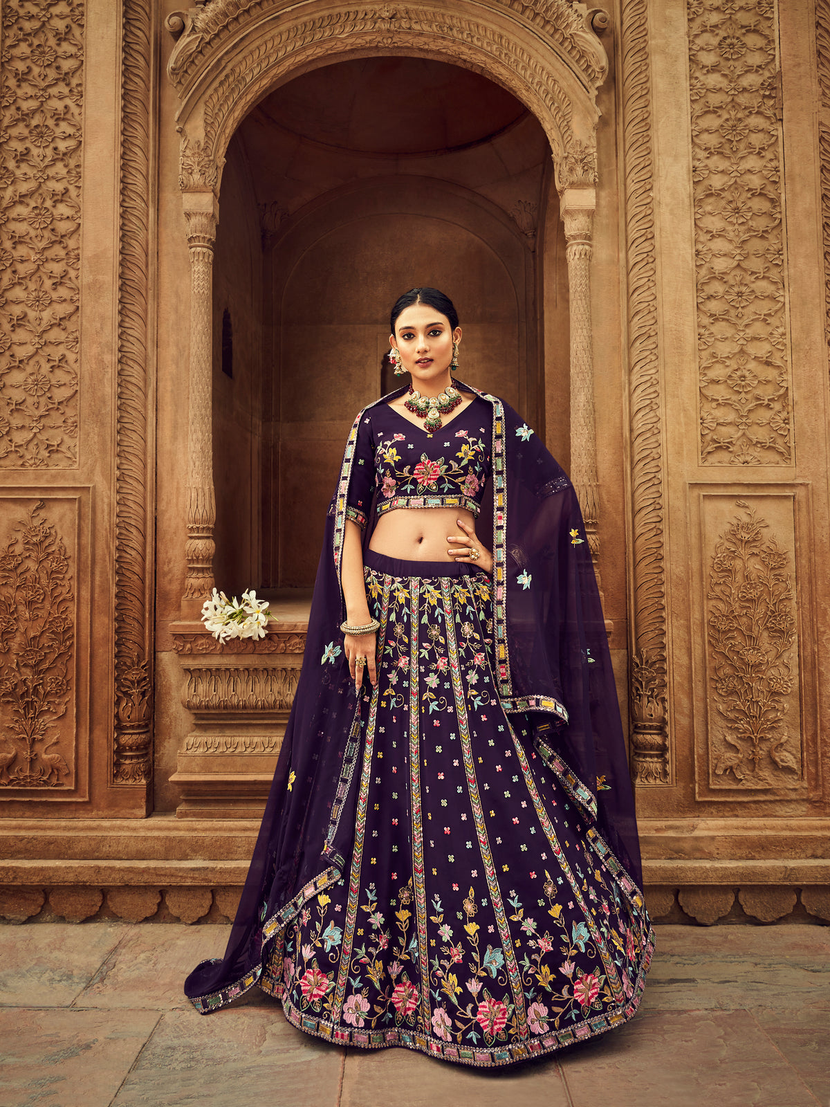 Classy Purple Color Designer Lehenga Choli Buy Now - Joshindia