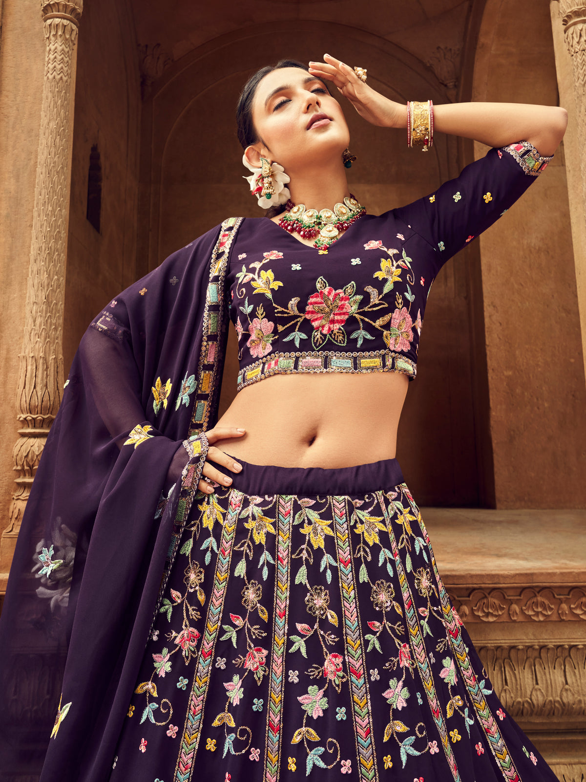 Classy Purple Color Designer Lehenga Choli Buy Now - Joshindia
