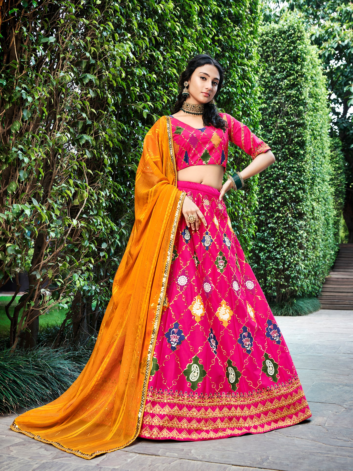 Glorious Rani Pink Color Designer Lehenga Choli Buy Now