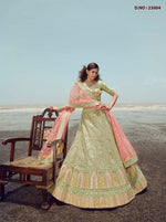 Designer Pista Green Color Lehenga Choli For Woman - Joshindia