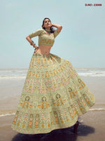 Latest Designer Pista Green Color Lehenga Choli For Woman - Joshindia