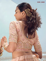 Latest Designer Peach Color Lehenga Choli For Woman - Joshindia