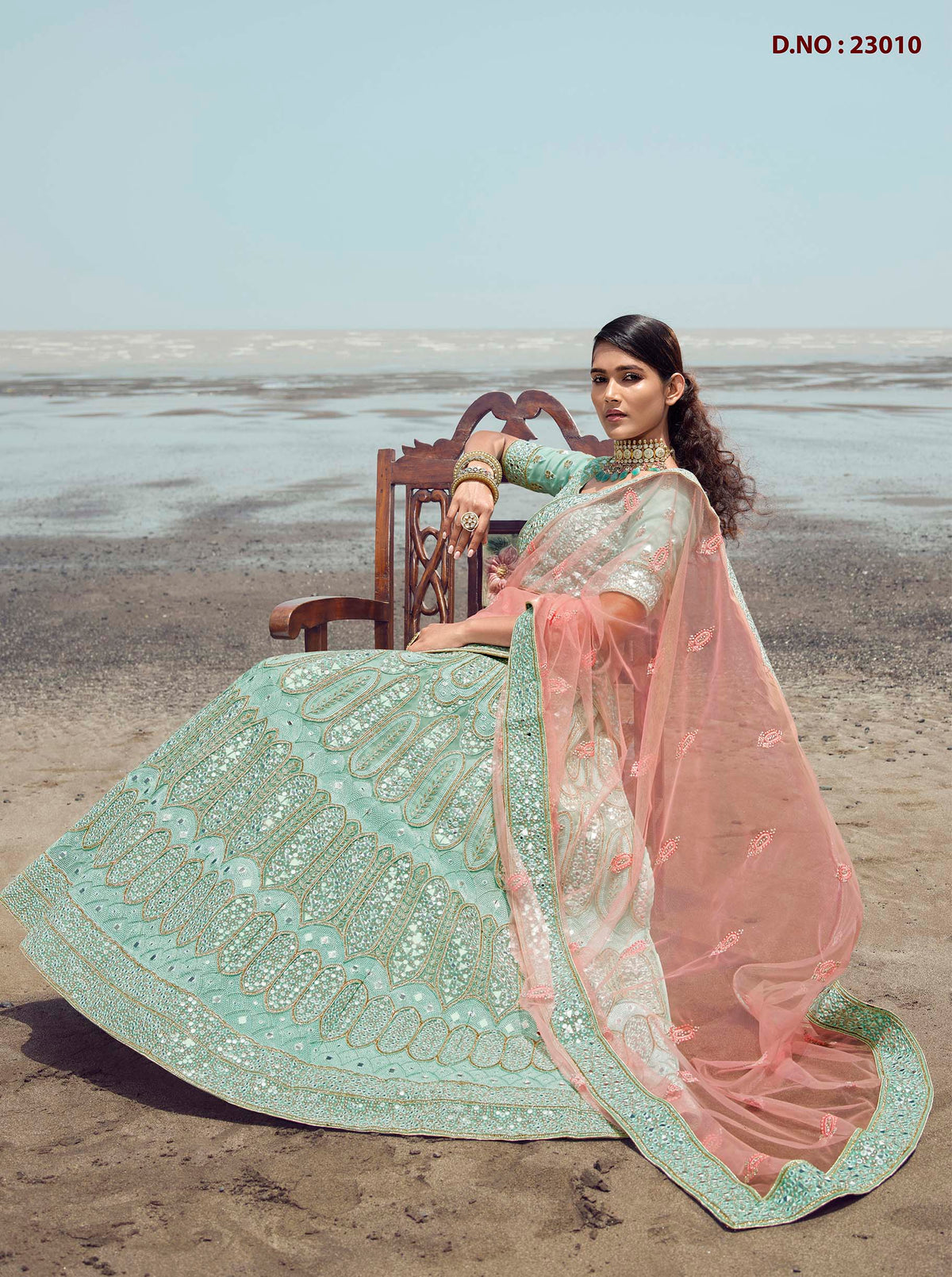 New Designer Turquoise Color Lehenga Choli For Woman - Joshindia