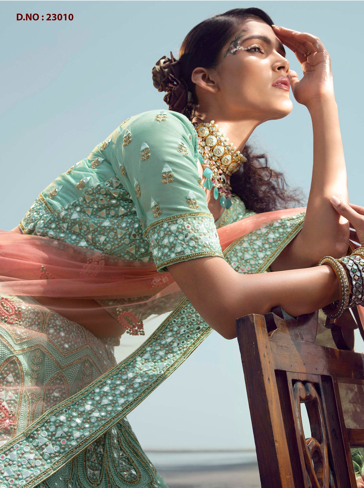 New Designer Turquoise Color Lehenga Choli For Woman - Joshindia