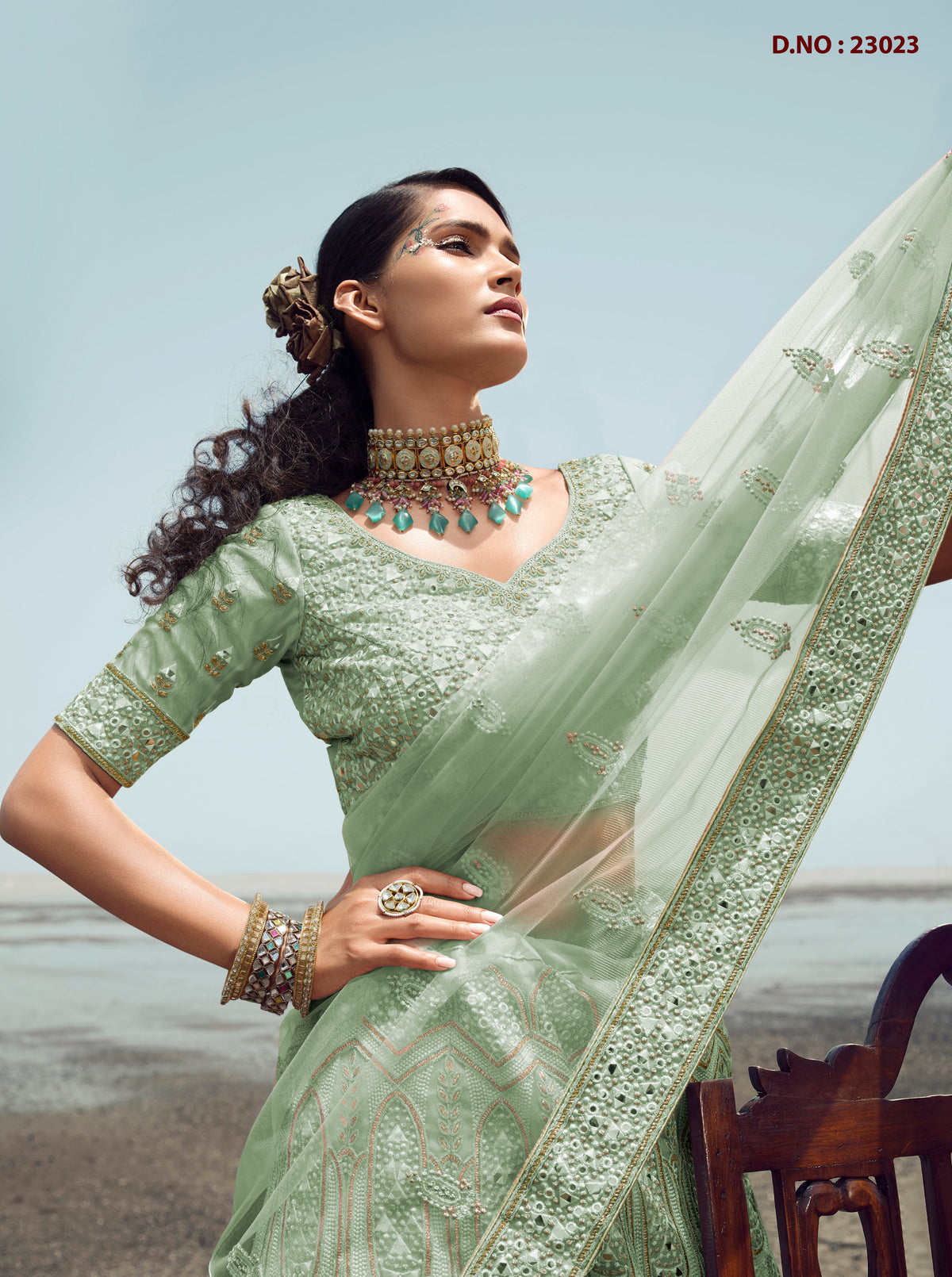 New Designer Green Color Lehenga Choli For Woman - Joshindia