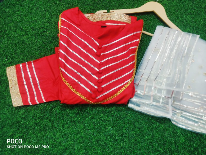 This wedding session wear the party look full flair kurti with amazing duppta - Joshindia