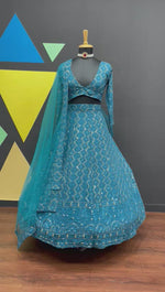 Blue color trending designer lehenga choli buy now