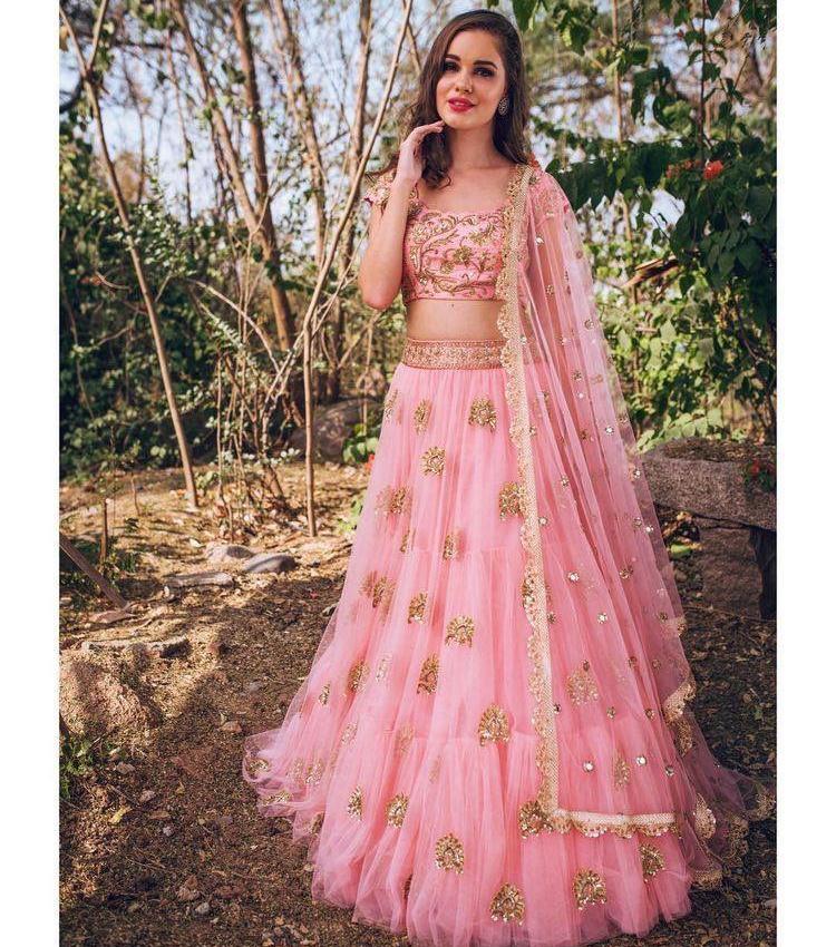 Beautiful Pink designer Lehenga Choli For great looks - Joshindia