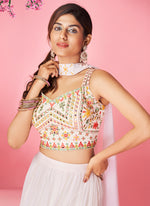 Beautiful White color lehenga at affordable price - Joshindia