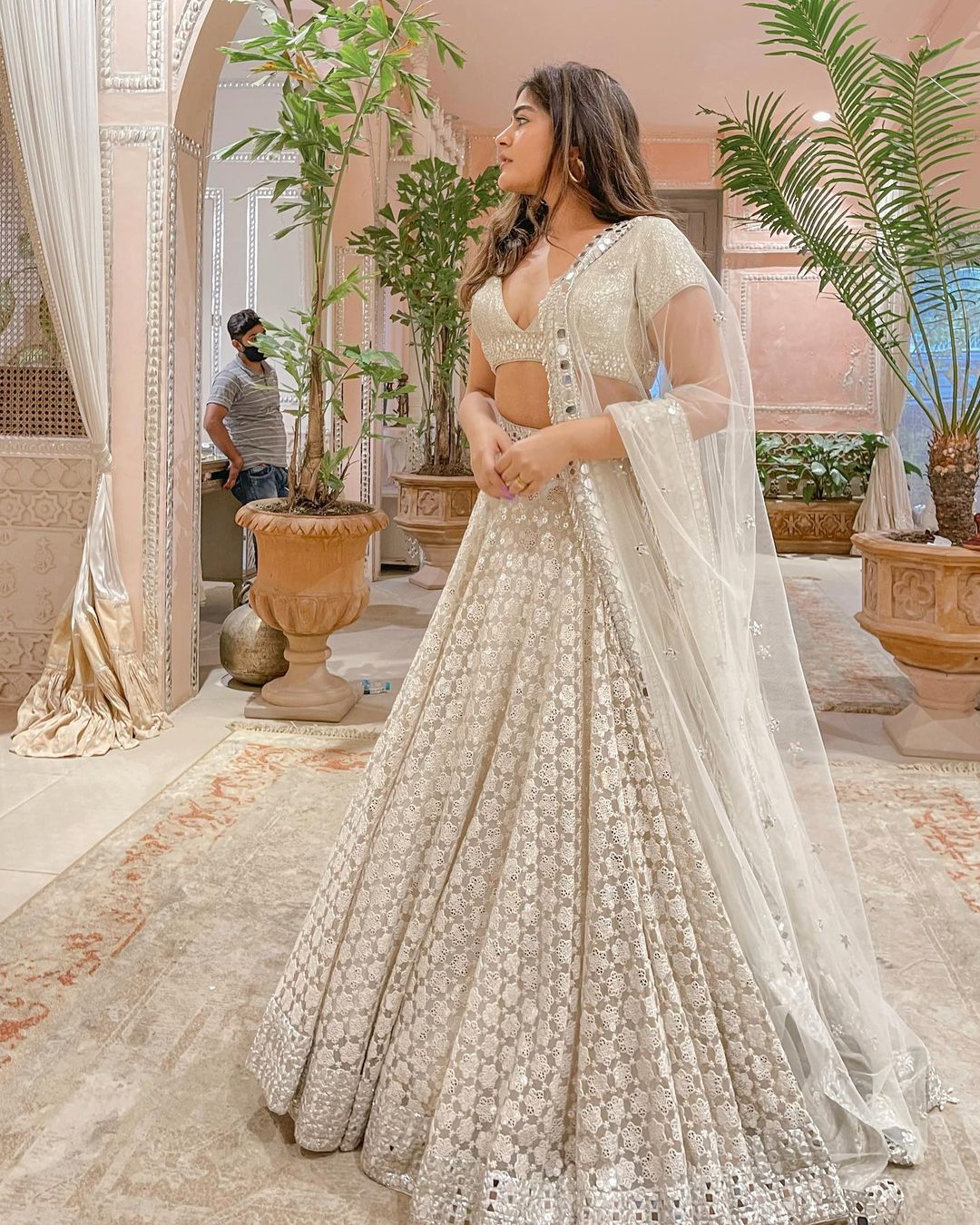Latest White Color Mirror Work Lehenga Choli At Affordable Price - Joshindia