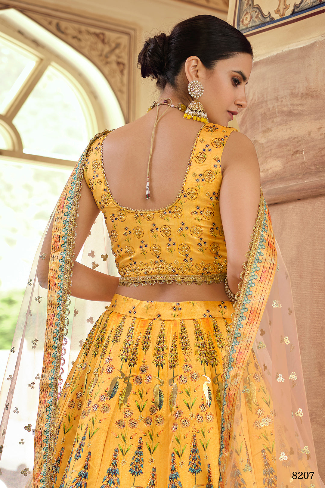 Masturd Color Gota Silk Lehenga Choli With Dupatta For Haldi Look - Joshindia