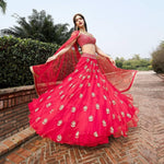rani pink color designer lehenga choli - Joshindia