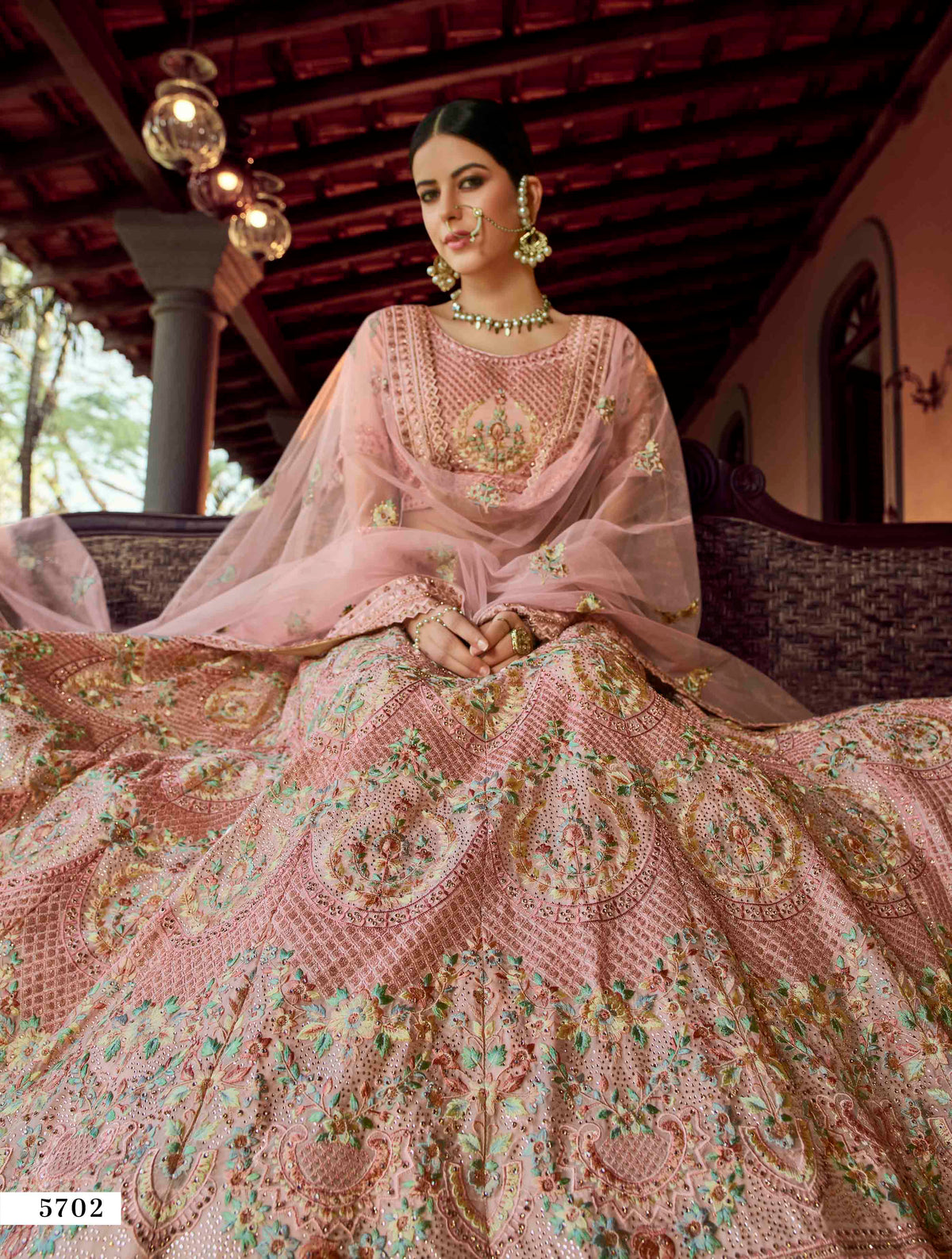 Trending peach color designer lehenga choli buy now - Joshindia