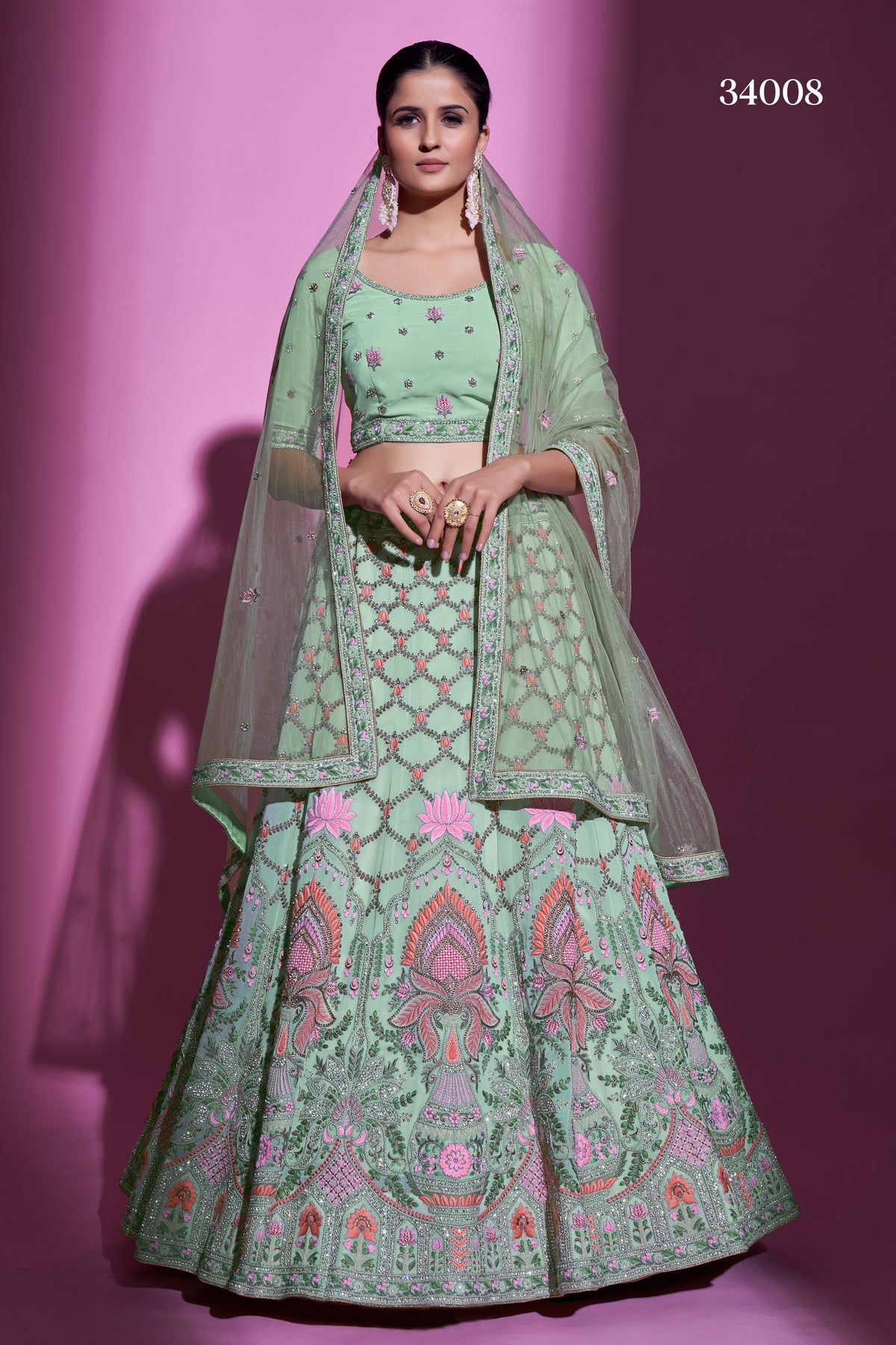 Sweet Pista Green Color Designer Lehenga Choli Buy Now - Joshindia