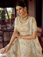 Heavy designer lehenga choli design in off white color - Joshindia