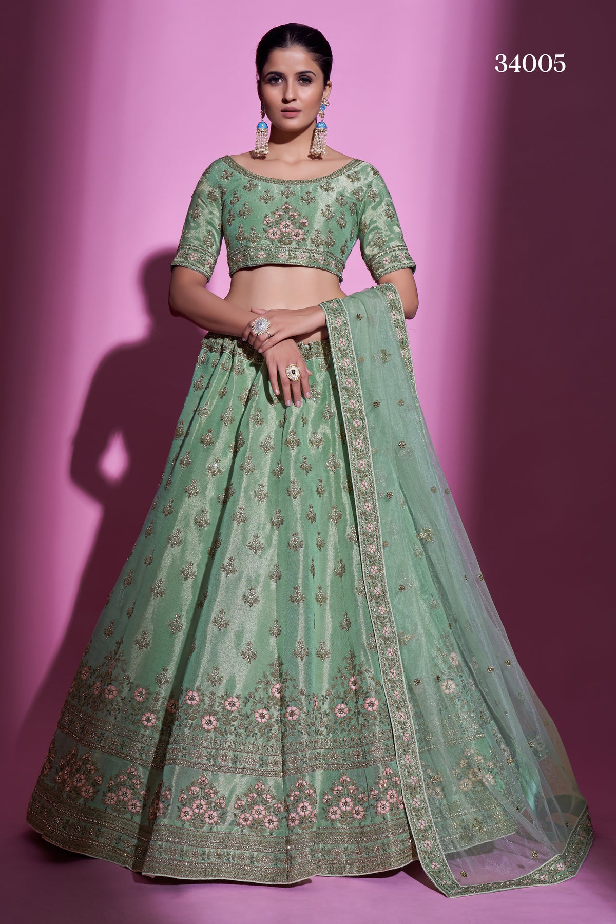 Pretty Pista Green Color Designer Lehenga Choli Buy Now - Joshindia