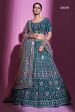 Glossy Teal Color Designer Lehenga Choli Buy Now - Joshindia