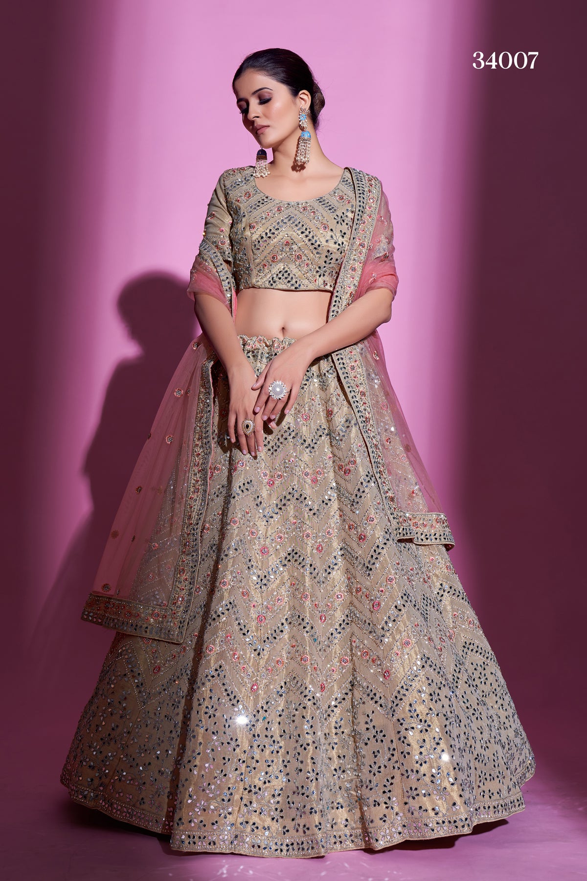 Charming Beige Silk Designer Lehenga Choli Buy Now - Joshindia