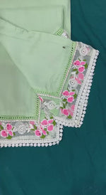 Buy Pista color lucknowi style kurta set for stylish look