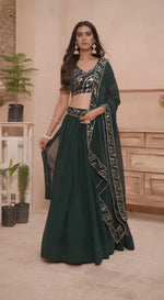 Trending Green Color Lehenga Choli For Wedding